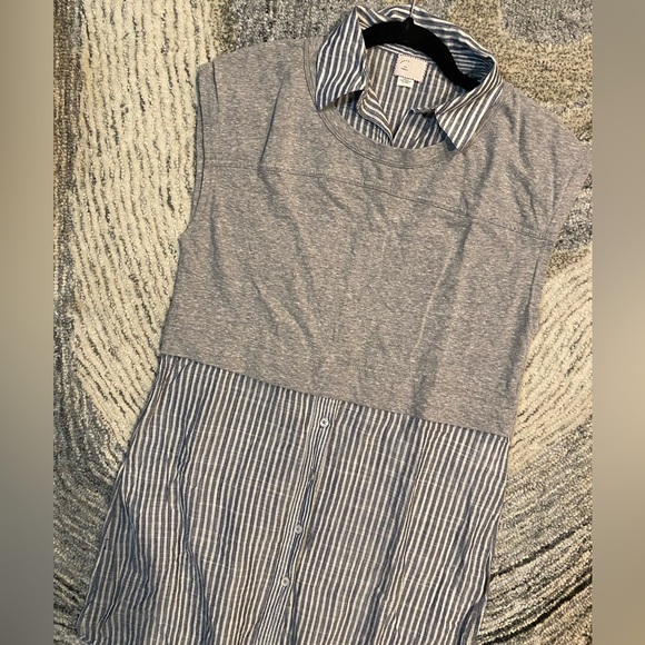 POSTMARK Anthro Pinstripe Tunic Top - Picture 1 of 5